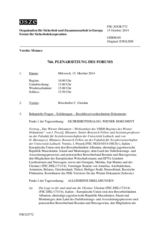 Journal der 766. Plenarsitzung des Forums