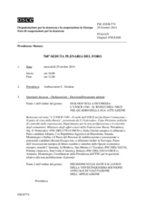 Giornale della 768a Seduta plenaria del Foro di cooperazione per la sicurezza