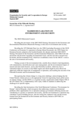 Madrid Declaration on Environment and Security