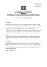 Statement by the Delegation of Norway on the proposal of the so-called treaty between the Russian Federation and the Republic of Abkhazia on alliance and integration
