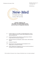 Towards “Helsinki +40”: The OSCE, the Global Mediterranean, and the Future of Cooperative Security Towards “Helsinki +40”: The OSCE, the Global Mediterranean, and the Future of Cooperative Security