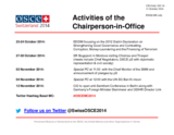 Report on the activities of the Chairperson-in-Office