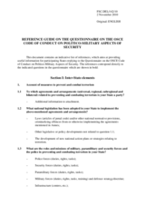 Reference Guide on the Questionnaire on the OSCE Code of Conduct on Politico-Military Aspects of Security