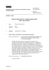 Journal de la 1023ème séance spéciale du Conseil permanent