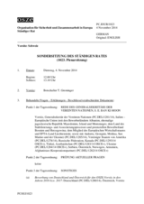 Journal der 1023. Sondersitzung des Ständigen Rates