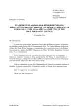 Statement by the Delegation of Germany on the candidatures of Germany for the OSCE Chairmanships in 2016