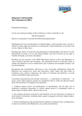 Berlin Declaration, 2004 Berlin Declaration, 2004