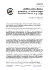 Statement by the Delegation of the United States of America in response to the address by the Co-Chairmen of the Geneva International Discussions