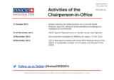 Report on the activities of the Chairperson-in-Office