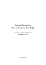 Domestic violence cases in the justice system of Azerbaijan  