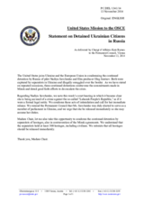 Statement by the Delegation of the United States of America on the abduction and illegal detention of Ukrainian citizens by the Russian Federation