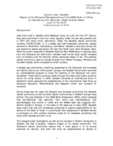 Report of the Personal Representative of the OSCE Chairperson-in-Office on Combating Anti-Semitism, Rabbi Andrew Baker