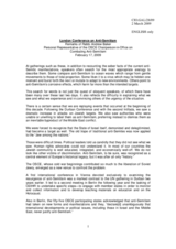 Remarks by Rabbi Andrew Baker, Personal Representative of the OSCE Chairman-in-Office on Combating Anti-Semitism