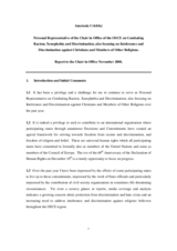 Report to the Chair-in-Office by Anastasia Crickley