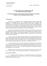 Second semi-annual report for 2007 by Ambassador Omur Orhun