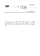 Remarks by Ambassador Omur Orhun, Personal Representative of the Chairman-in-Office of the OSCE on Combating Intolerance and Discrimination against Muslims