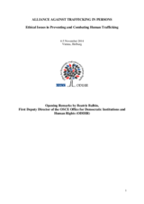 Statement by Beatriz Balbin Chamorro, First Deputy Director, ODIHR 