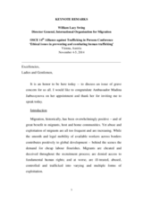 Keynote Address by William Lacy Swing, Director General, IOM