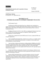 Permanent Council Decision No. 617