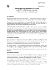 Statement by the Delegation of Ukraine on the situation in and around Ukraine