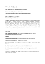 Invitation to all Delegations to a Side Event on: “How to re-consolidate European security as a common project”? 