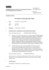 Giornale della 770a Seduta plenaria del Foro di cooperazione per la sicurezza