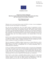 Statement by H.E. Federica Mogherini, High Representative of the Union for Foreign Affairs and Security Policy and Vice-President of the European Commission