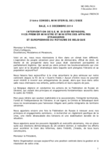 Statement by H.E. Didier Reynders, Deputy Prime Minister and Minister for Foreign Affairs and European Affairs