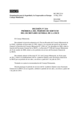 Ministerial Council Decision No. 2 on the Extension of the Appointment of the OSCE Secretary General