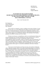Statement by H.E. Harlem Desir, State Secretary of European Affairs