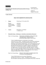 Journal der 1026. Plenarsitzung des Ständigen Rates 