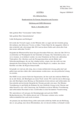 Statement by H.E. Sebastian Kurz, Federal Minister for European and International Affairs and Integration