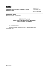 Permanent Council Decision No. 1142
