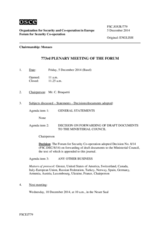 Journal of the 773rd Plenary Meeting of the Forum for Security Co-operation