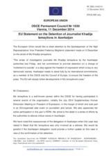 Statement by the Italian EU Presidency on the case of Ms. K. Ismayilova in Azerbaijan