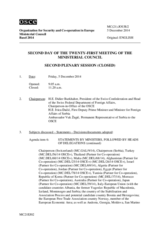 Journal of the Second Plenary Session