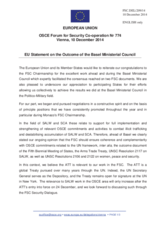 Statement by the Italian EU Presidency on the outcome of the 2014 Ministerial Council in Basel