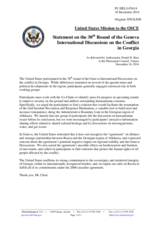 Statement by the Delegation of the United States of America on the 30th round of the Geneva International Discussions, held on 9 and 10 December 2014