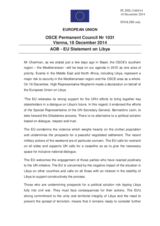 Statement by the Italian EU Presidency on the security situation in Libya