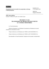 Décision No 1138 du Conseil permanent
