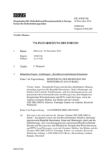 Journal der 774. Plenarsitzung des Forums