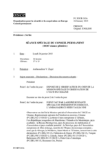 Journal de la 1036ème séance spéciale du Conseil permanent