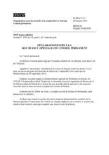 Déclaration faite à la 1034e séance (spéciale) du Conseil permanent (PC.DOC/2/15)