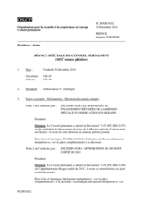 Journal de la 1032ème séance spéciale du Conseil permanent