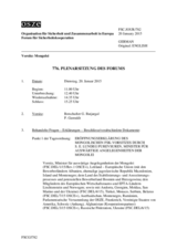 Journal der 776. Plenarsitzung des Forums