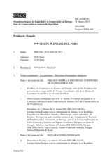 Diario de la 777ª Sesión plenaria del Foro de Cooperación en materia de Seguridad  