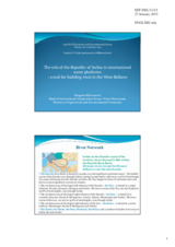 Presentation by Ms. Dragana Milovanovic, Head, Department for Participation in Strategic Planning, Management and International Water Co-operation, Water Directorate