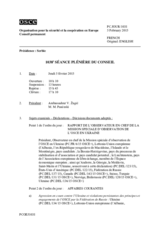 Journal de la 1038ème séance plénière du Conseil