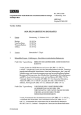 Journal der 1039. Plenarsitzung des Ständigen Rates 