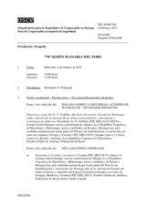 Diario de la 778ª Sesión plenaria del Foro de Cooperación en materia de Seguridad  